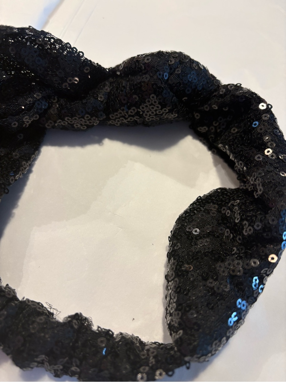 Black Sequin Knotted Headband - Women Accessories